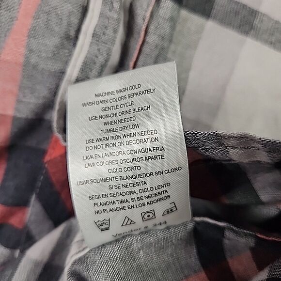 Lee Men Plaid Regular Fit Cotton Button Down Long Sleeve Work Shirt Large - Picture 7 of 10